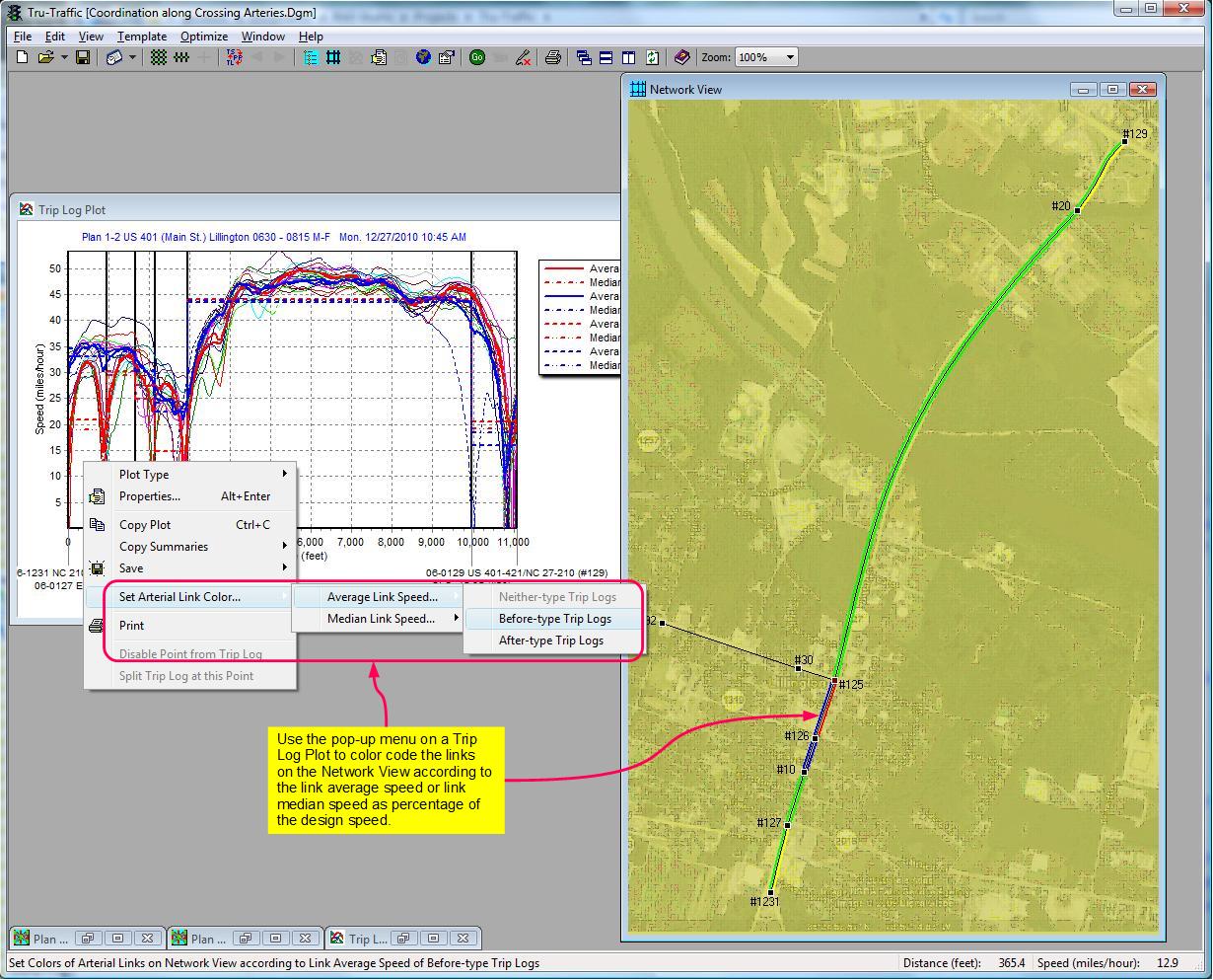 Color-Coded Links on Network View summarize Average Link Speed!